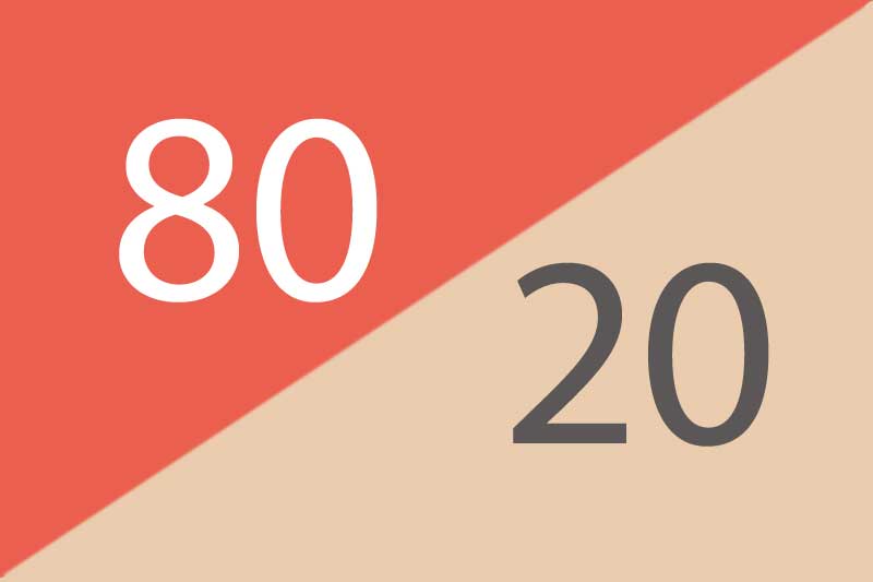 Photo of 80-20 diet philosophy.