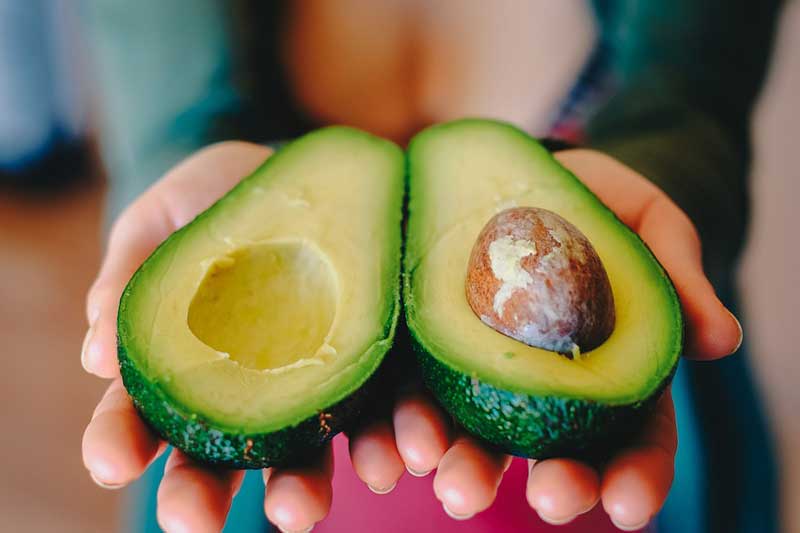 Photo of sliced avocado.