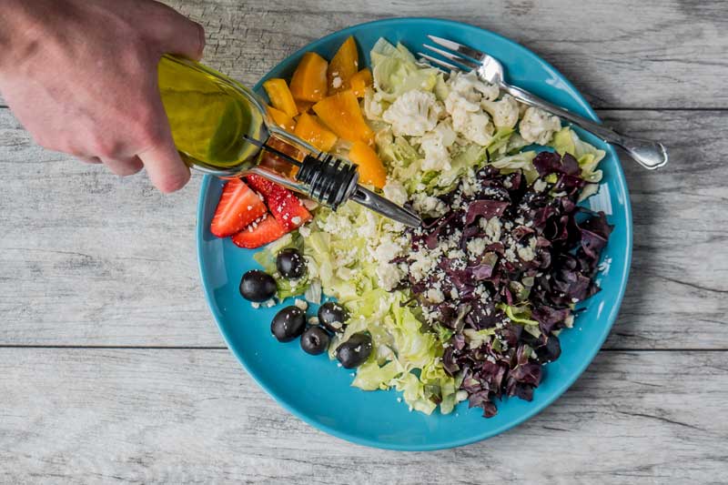 Photo of salad making.