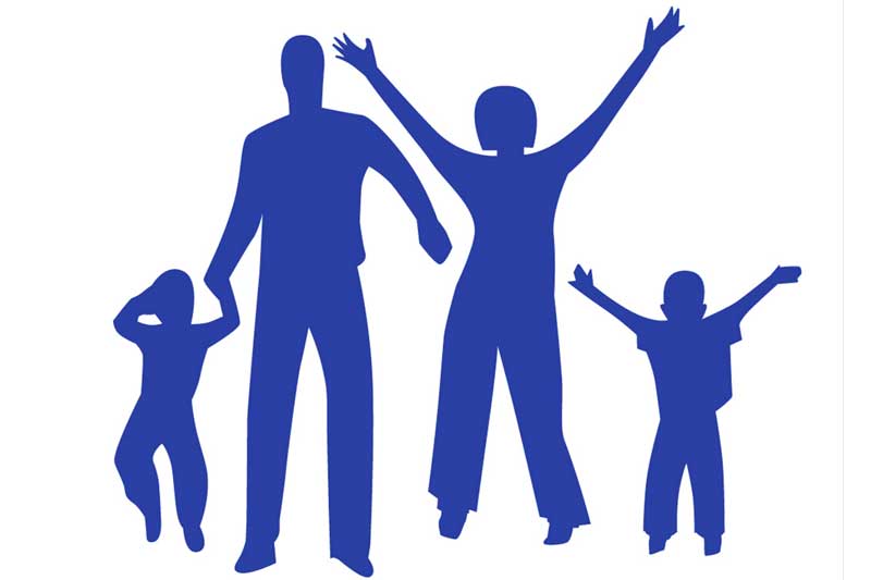 Graphic of family of four.