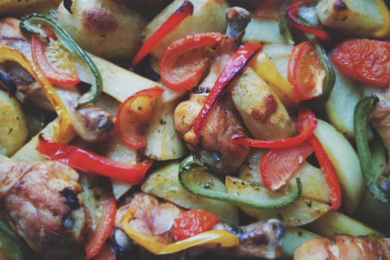 Photo of cooked vegetables.