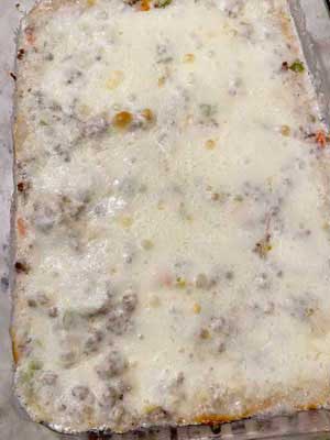 Photo of philly cheesesteak casserole.