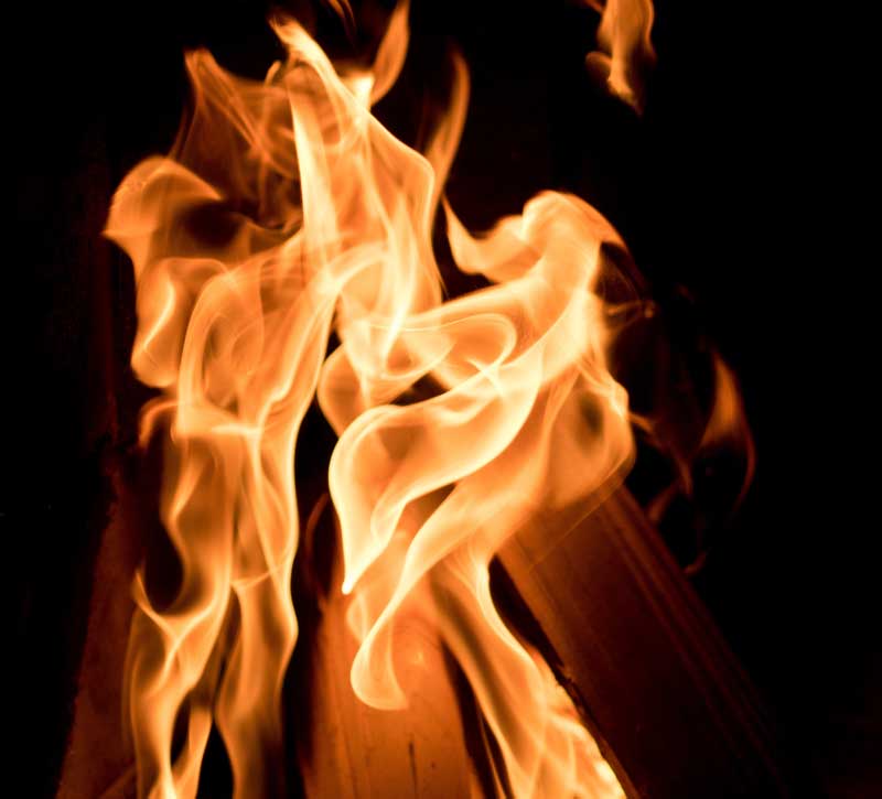 Photo of a fire.